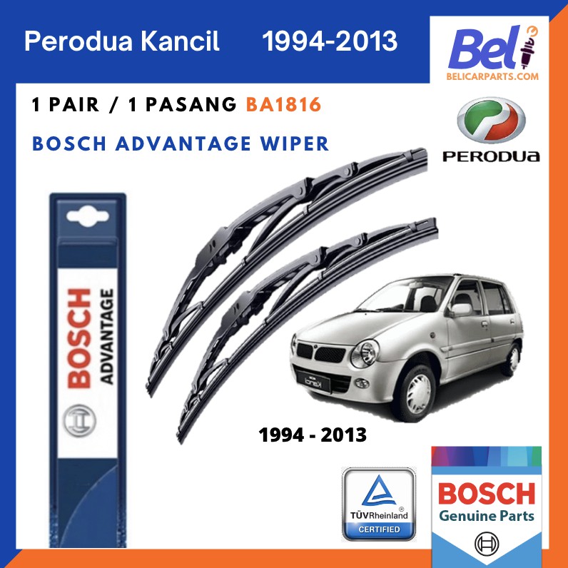 Perodua Kancil Wiper 942013 Windshield Wiper Blade 18" / 16" Bosch