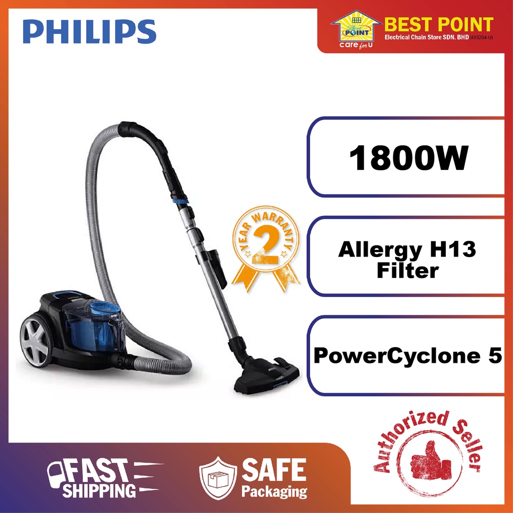 PHILIPS Bagless Vacuum Cleaner (1800w) FC9350 Shopee Malaysia