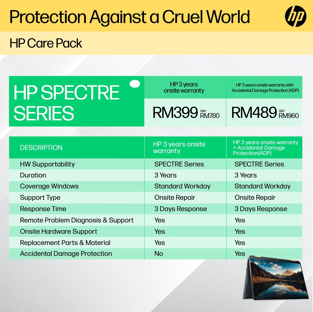 HP Laptop Extended Warranty HP Spectre Series Laptop Warranty