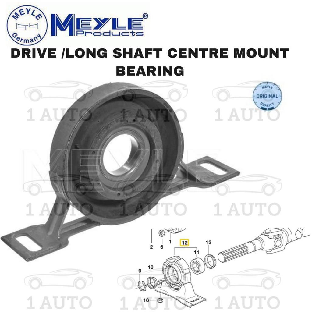 MEYLE GERMANY DRIVE / LONG SHAFT CENTRE MOUNT BEARING BMW E36 E39 E46
