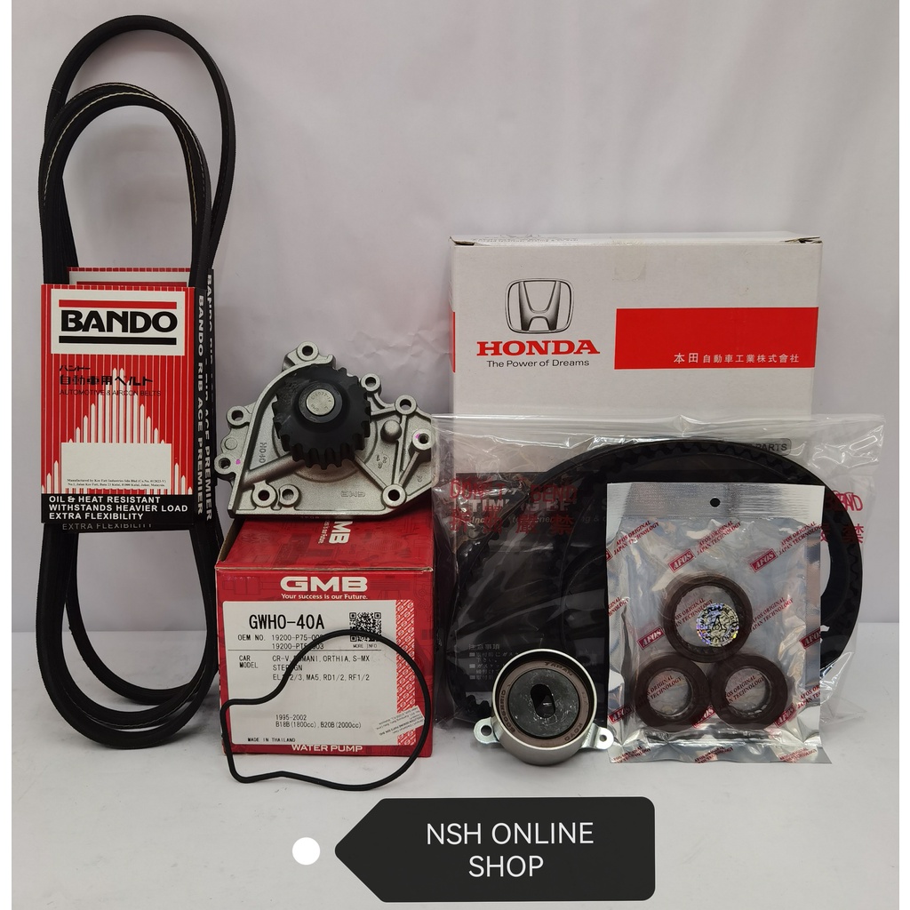 Timing Combo Kit Set+Fan Belt+Water Pump for Honda CRV S10 B20B (1SET
