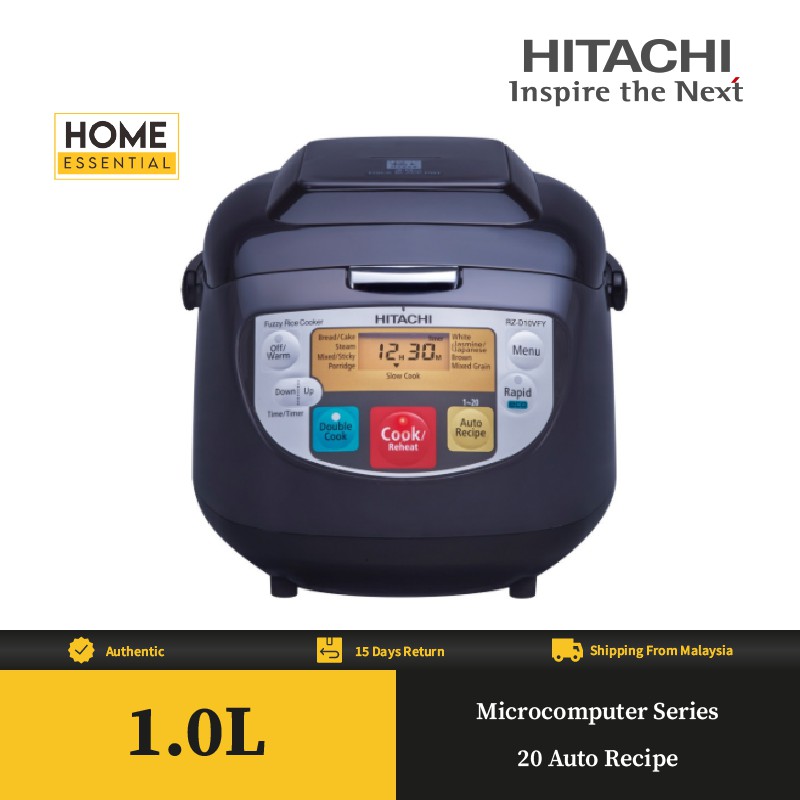 Hitachi Rice Cooker Series (1.0L) RZD10VFY OBK Shopee