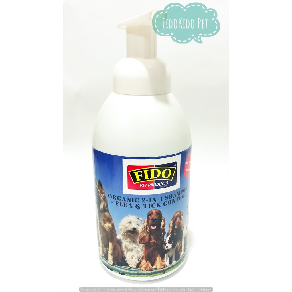 Fido organic 2in1 flea & tick control dog shampoo 450ml Shopee
