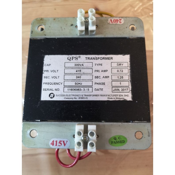 Step Down Transformer 415v to 240v 300va Shopee Malaysia