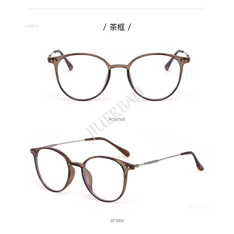 New Aesthetic Korean Glasses Round Metal Frame Eyeglasses Replaceable
