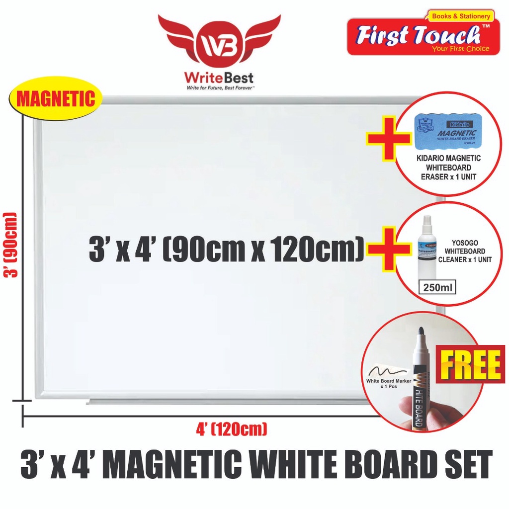 Whiteboard with Stand Whiteboard Stand 2x3 / 3x4 / 4x4 / 3x5