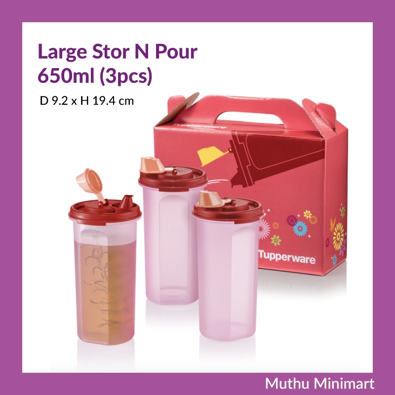 Original Tupperware Large Stor N Pour Seasonings & Condiments Sauces