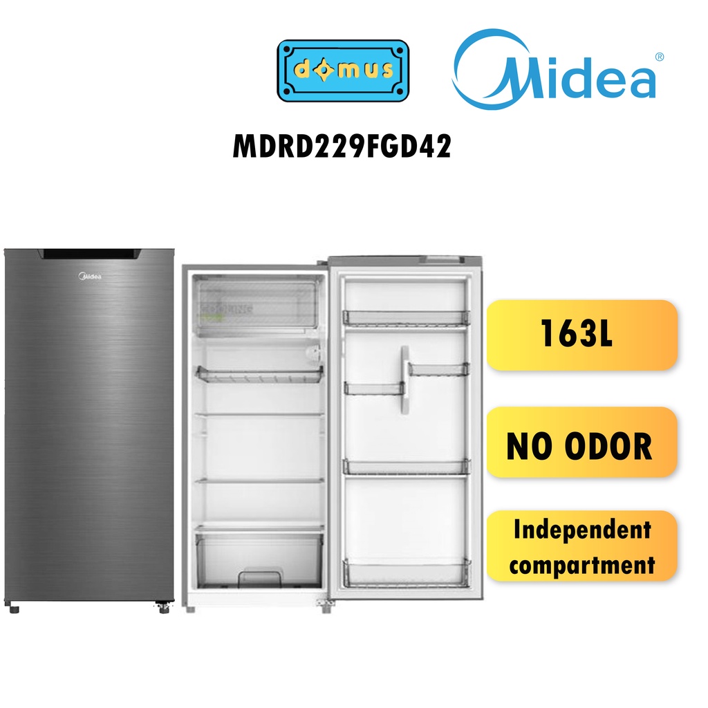 Midea Single Door Refrigerator (GROSS163L) MDRD229FGD42 Shopee Malaysia