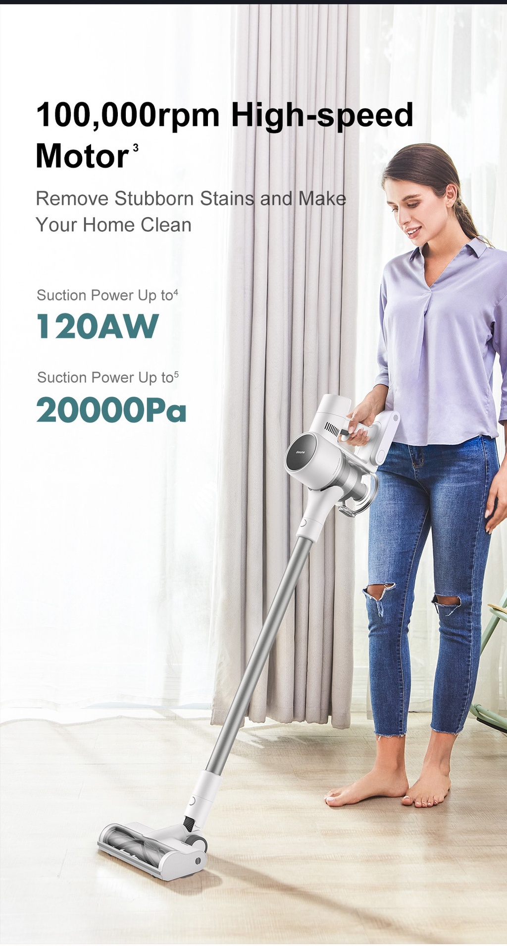 Dreame T10 Cordless Stick Vacuum (60min Runtime Switch Trigger
