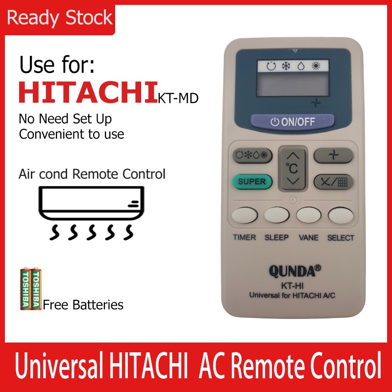 UNIVERSAL HITACHI AIR CONDITIONER REMOTE CONTROL Shopee Malaysia
