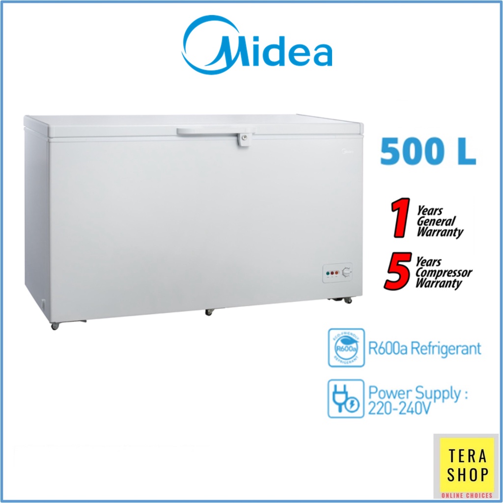 Midea WD500WR Chest Freezer 500L Peti Beku Shopee Malaysia