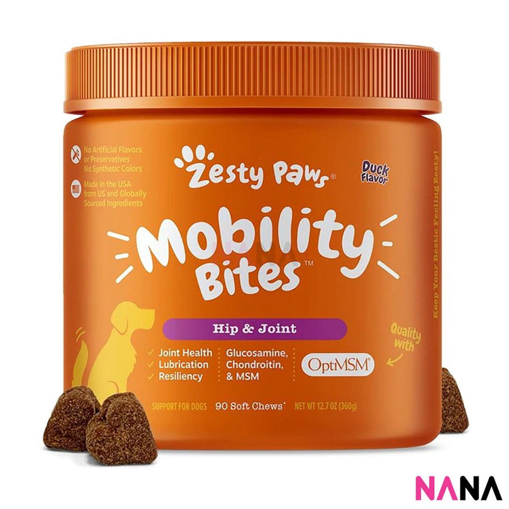 Zesty Paws Mobility Bites Duck Flavor 90 Soft Chews (EXP10 2023