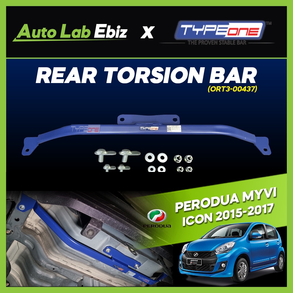 Perodua Myvi Icon 20152017 TypeOne Safety Rear Torsion Bar (ORT300437