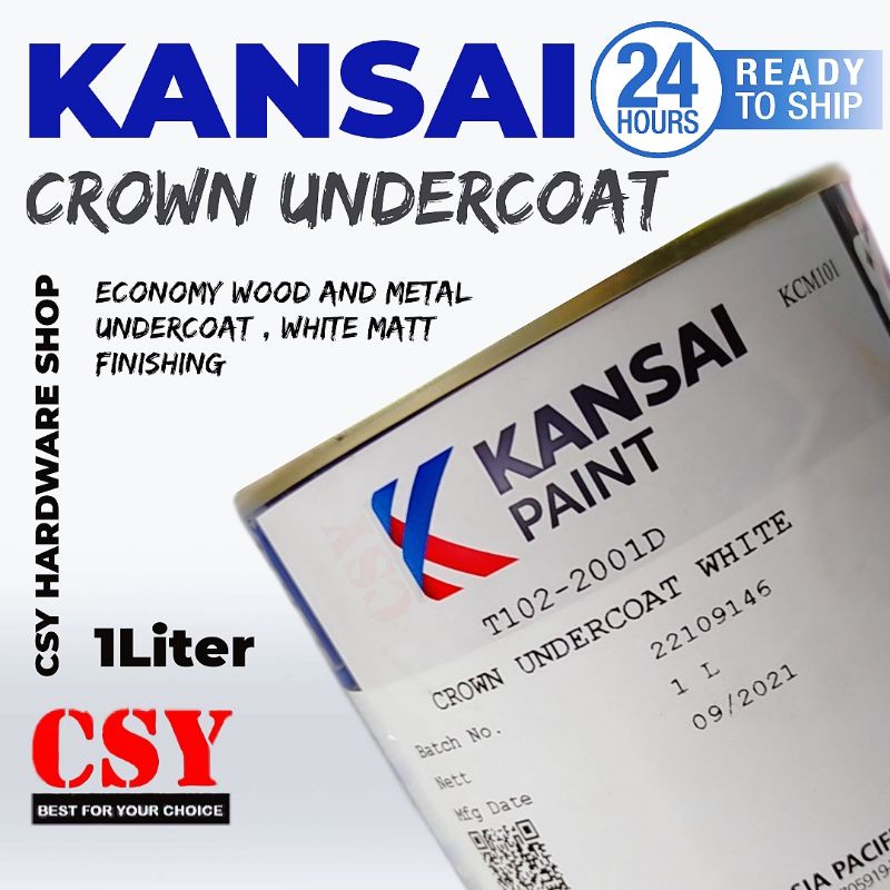 Kansai crown wood and metal undercoat 1Liter / undercoat kayu dan besi