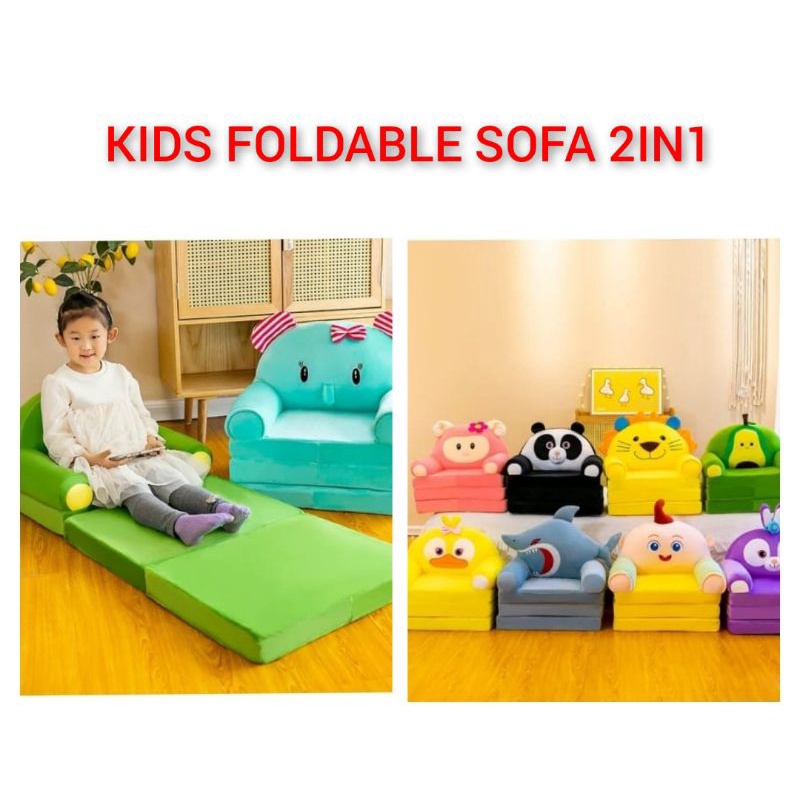 Clear Stock 3 Layer Children Baby Sofa Cartoon Foldable Sofa Kanak