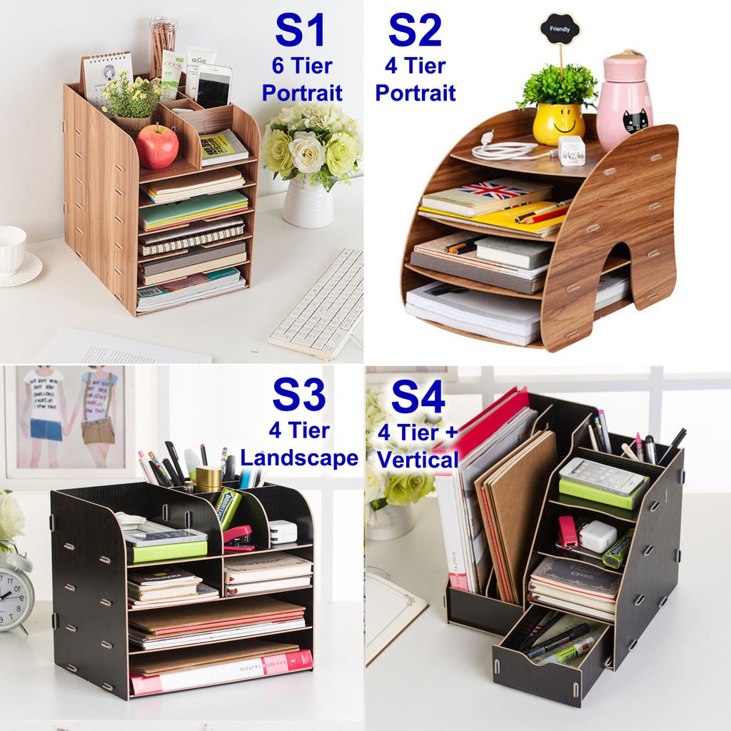 Book rack, desktop book rack, wood rack DIY table book rack, wooden