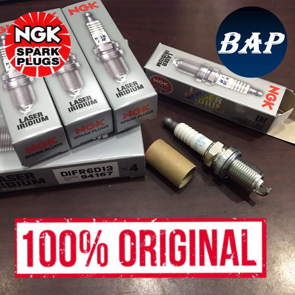 HONDA CITY T9A, JAZZ T5A, CRZ LASER IRIDIUM SPARK PLUG DIFR6D13 NGK