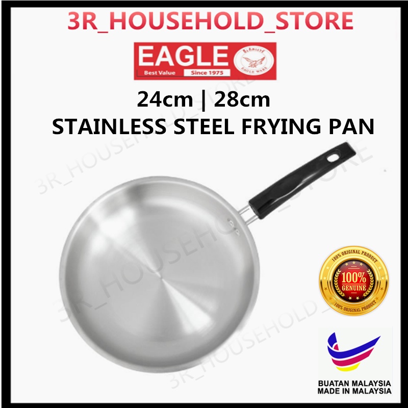 ( 100 Original ) Eagle Stainless Steel Frying Pan / Kitchen Pan ( 24