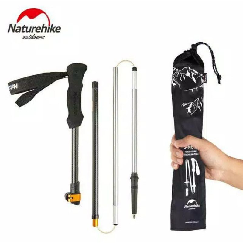 Naturehike Carbon Folding Trekking Pole NH17D005D Original Official