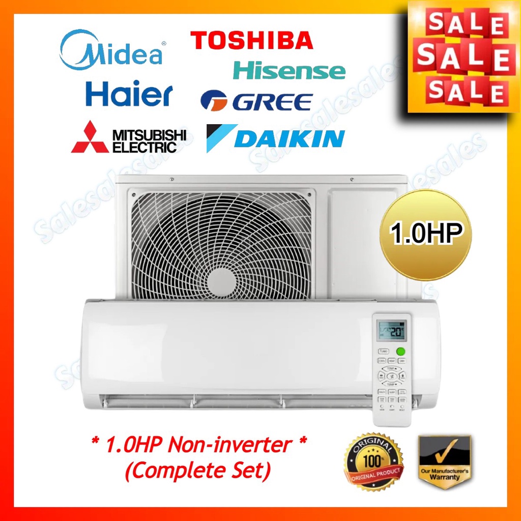 (1HP) ALL BRANDED Aircond Noninverter 1.0HP Air Conditioner Penghawa