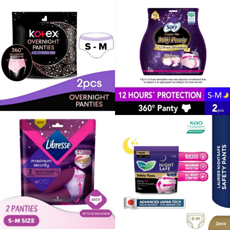 Kotex / Sofy / Libresse / Laurier Overnight Panties (2's) Shopee Malaysia