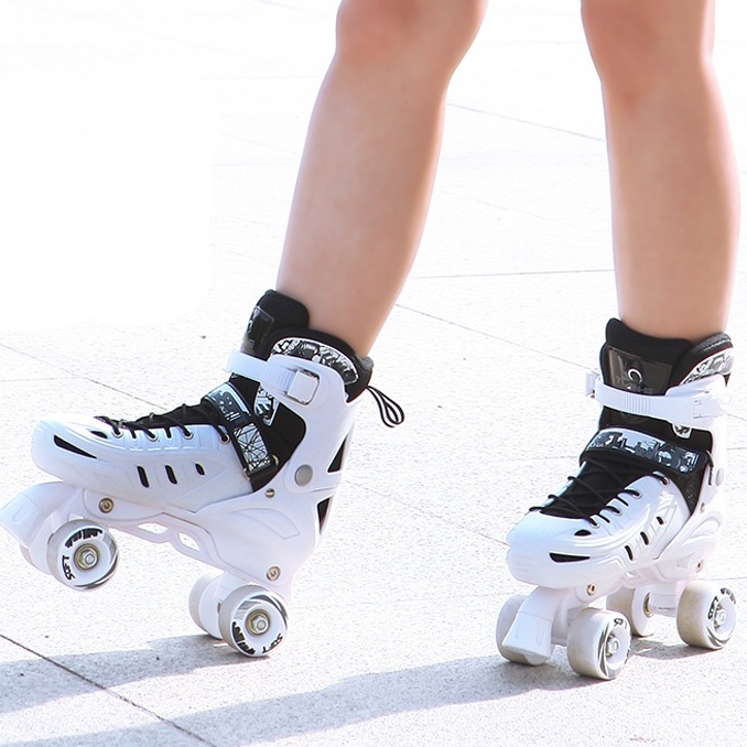 【Shock Absorption】Adult Double Row Skates Roller Skating Rink Roller