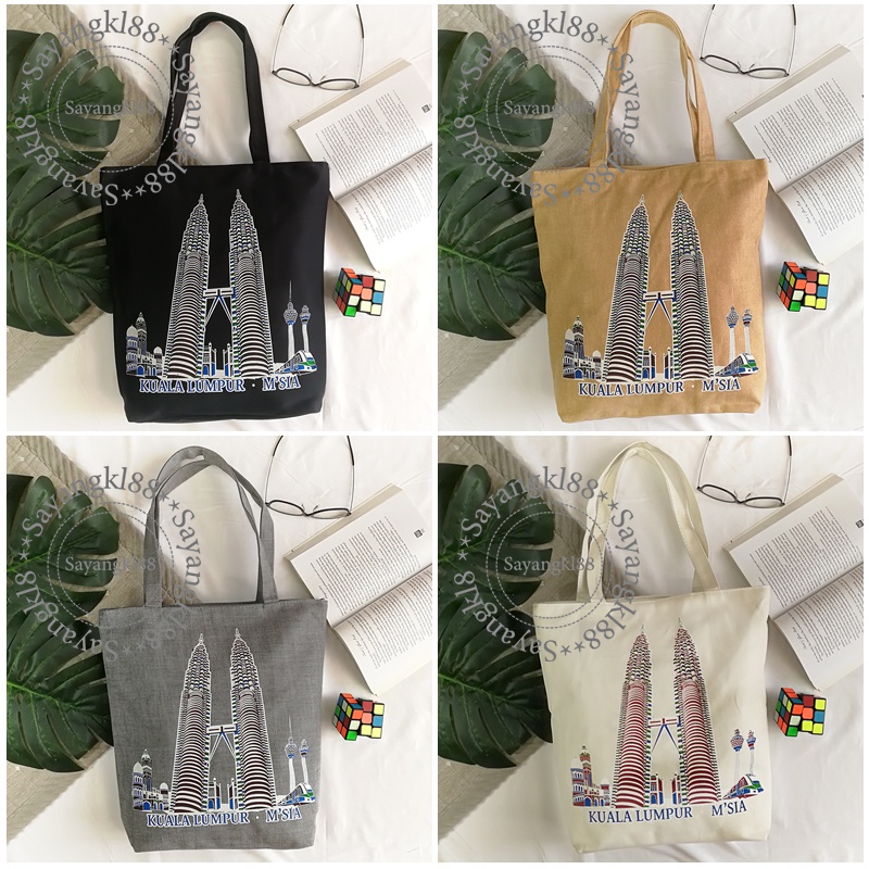 Tote bag klcc malaysia tote bag canvas bag klcc malaysia bag murah klcc malaysia bag kuala