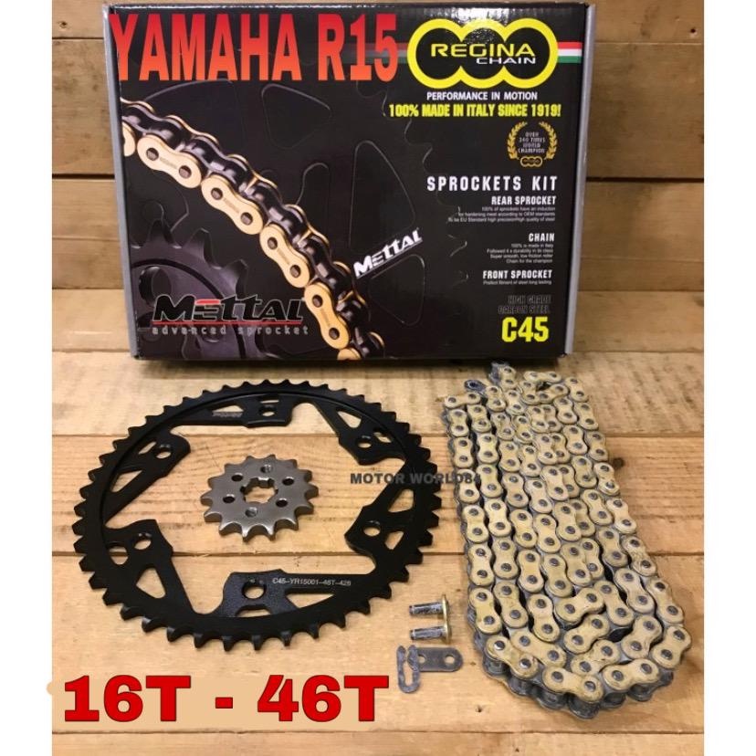 YAMAHA R15 MT15 V3 FULL SET REGINA CHAIN KIT / SPROCKET R15M R15 V3