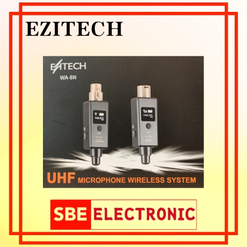 EZITECH Rechargeable Wireless XLR Transmitter & Receiver WA8N Shopee