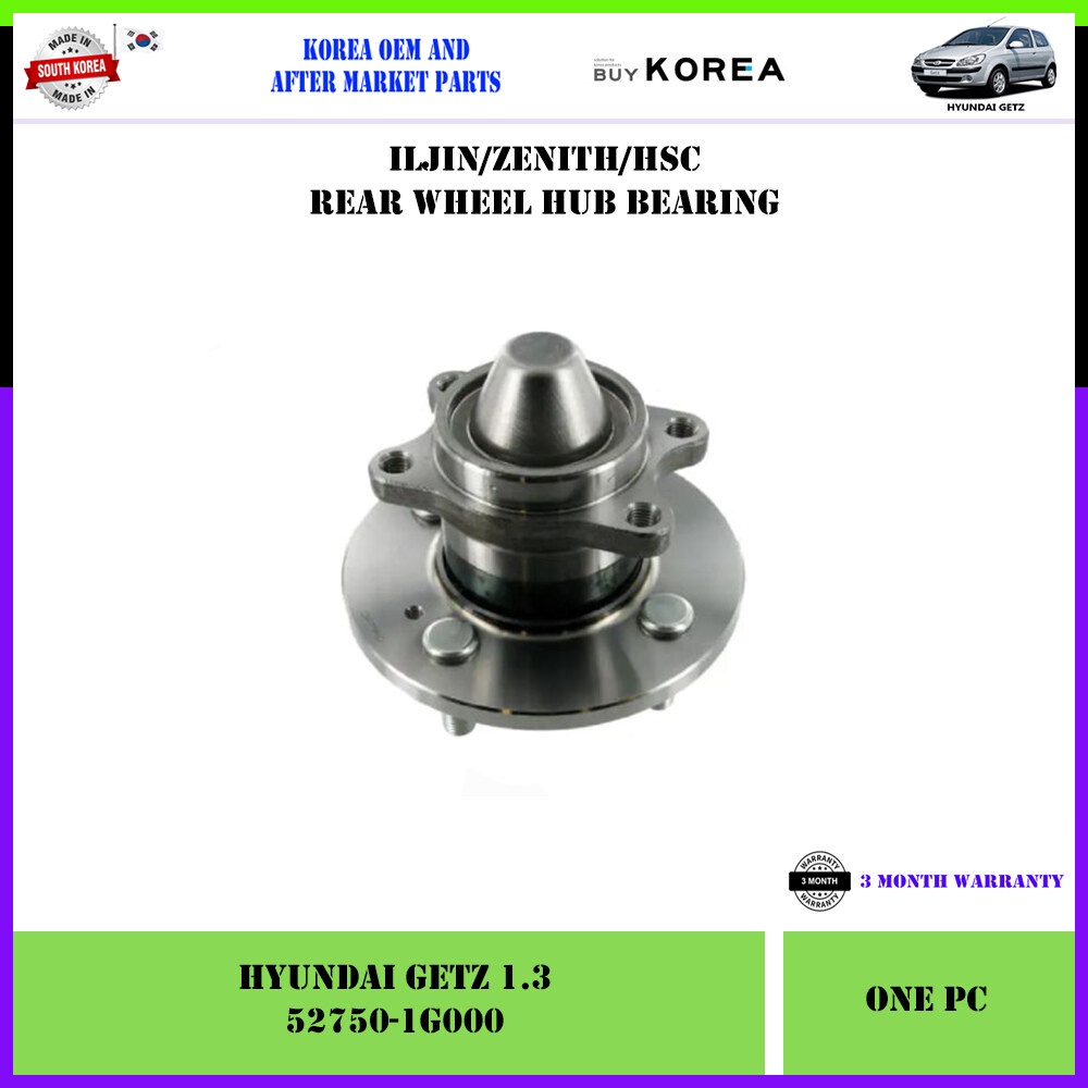 Hyundai Getz 1.3 Rear Korea Aftermarket Wheel Hub Bearing 1pc (52750