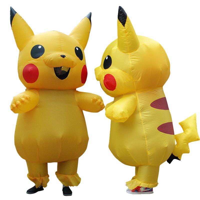 Pikachu Inflatable Pokemon Costume Kids Suit Party Cosplay Dress Outfit