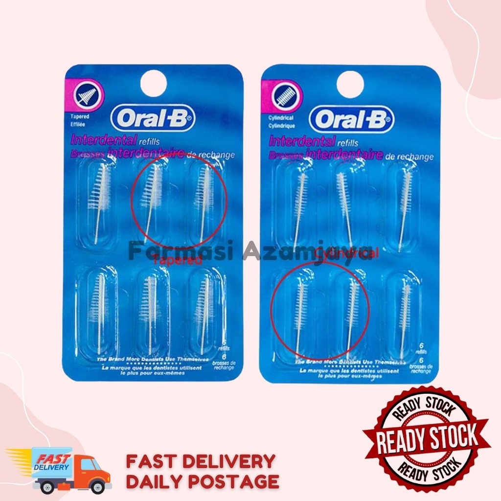 ORALB INTERDENTAL REFILL 6'S (TAPERED / CYLINDRICAL) Shopee Malaysia