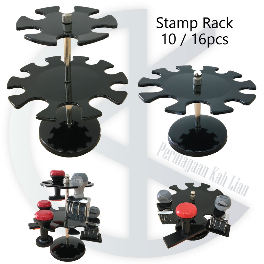 Rubber Stamp Rack Holder / Pemegang Chop ( 10pcs / 16pcs ) Shopee