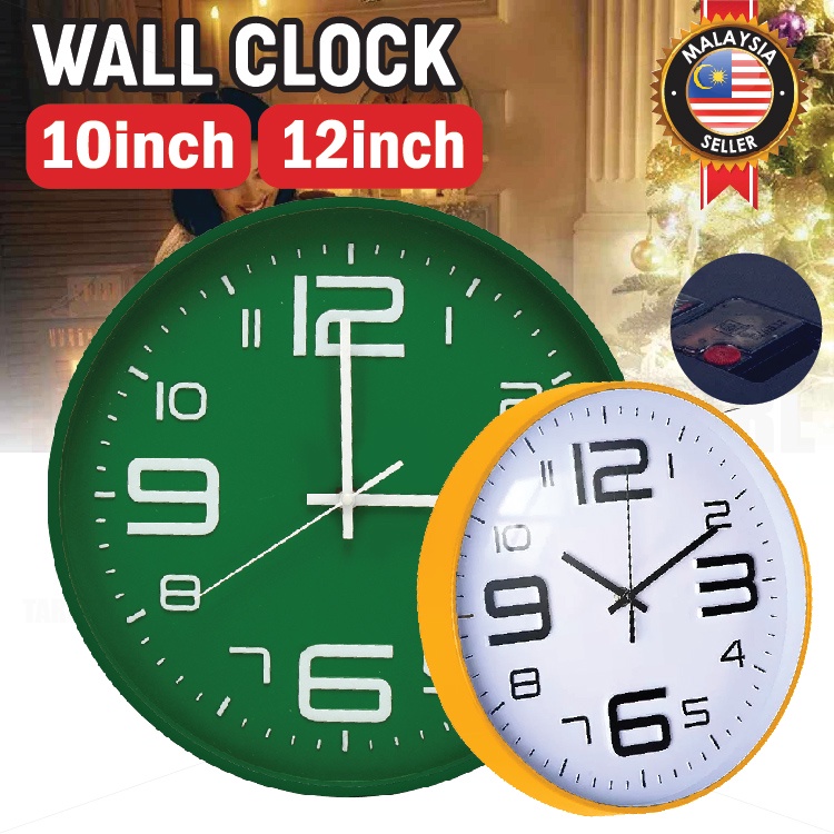 25CM/30CM Quartz Analog Wall Clock Round Clocks with LCD Number Home
