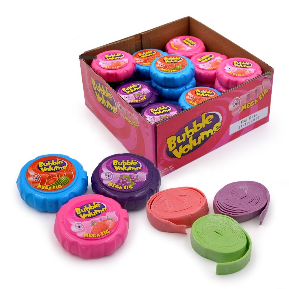 30 Pcs Bubble Gum Roll Tape Chewing Gum Mix Fruit/ Big Roll Bubblegum