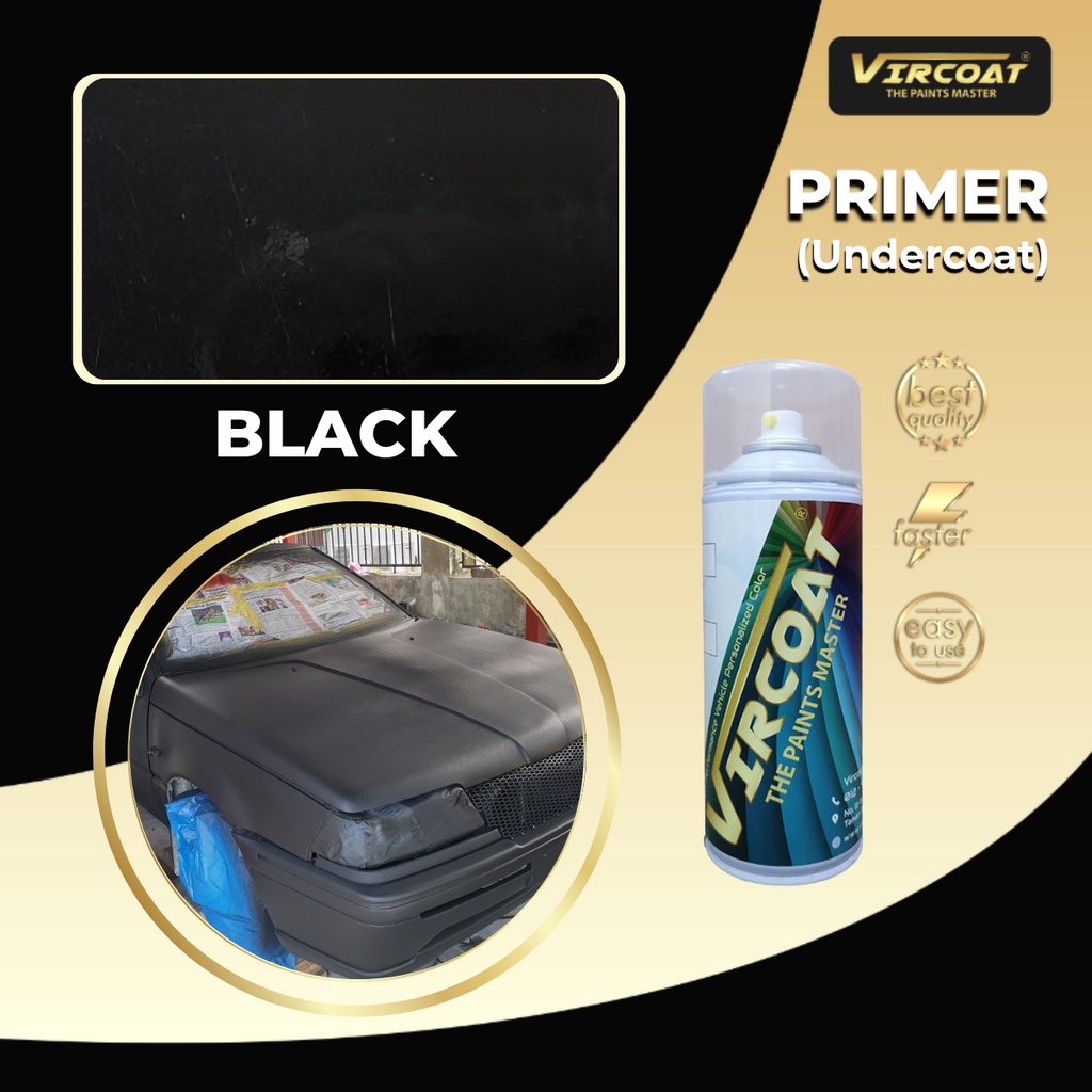 VIRCOAT Aerosol Spray Undercoat Car Motor Primer Std Colour Primer