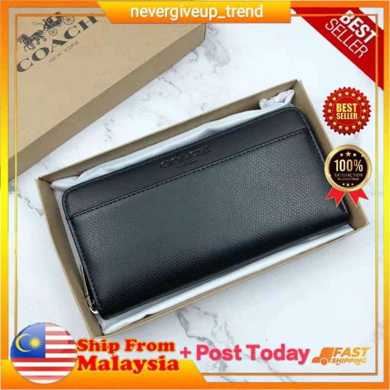 Coach zip long wallet unisex Shopee Malaysia
