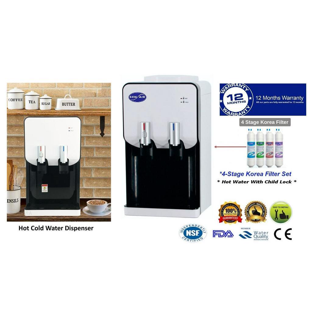 Gen Air Hot & Compressor Cold TableTop Water Dispenser (Direct Piping
