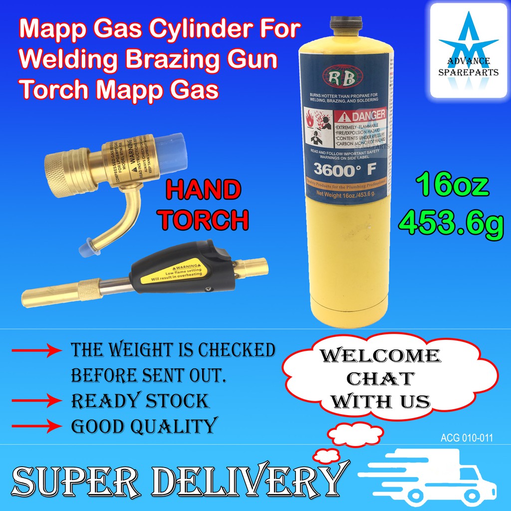 RB Mapp Gas cylinder for welding gun welding torch mapp gas 16oz/453.6g
