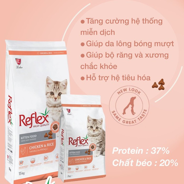 Reflex (Kitten) 2kg Chicken & Rice Complete Food For Kittens (Turkey