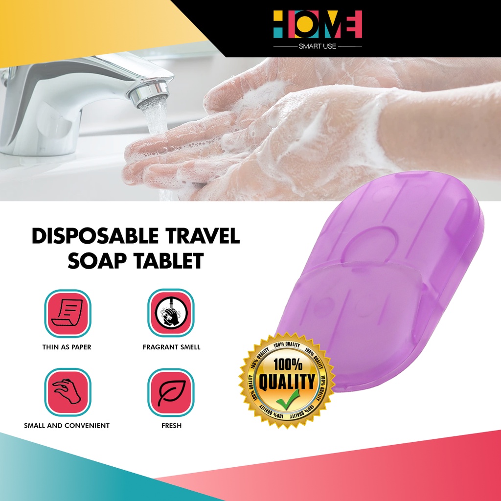 Travel Disposable Soap Tablets, Boxed Soap Paper, Portable Hand Washing