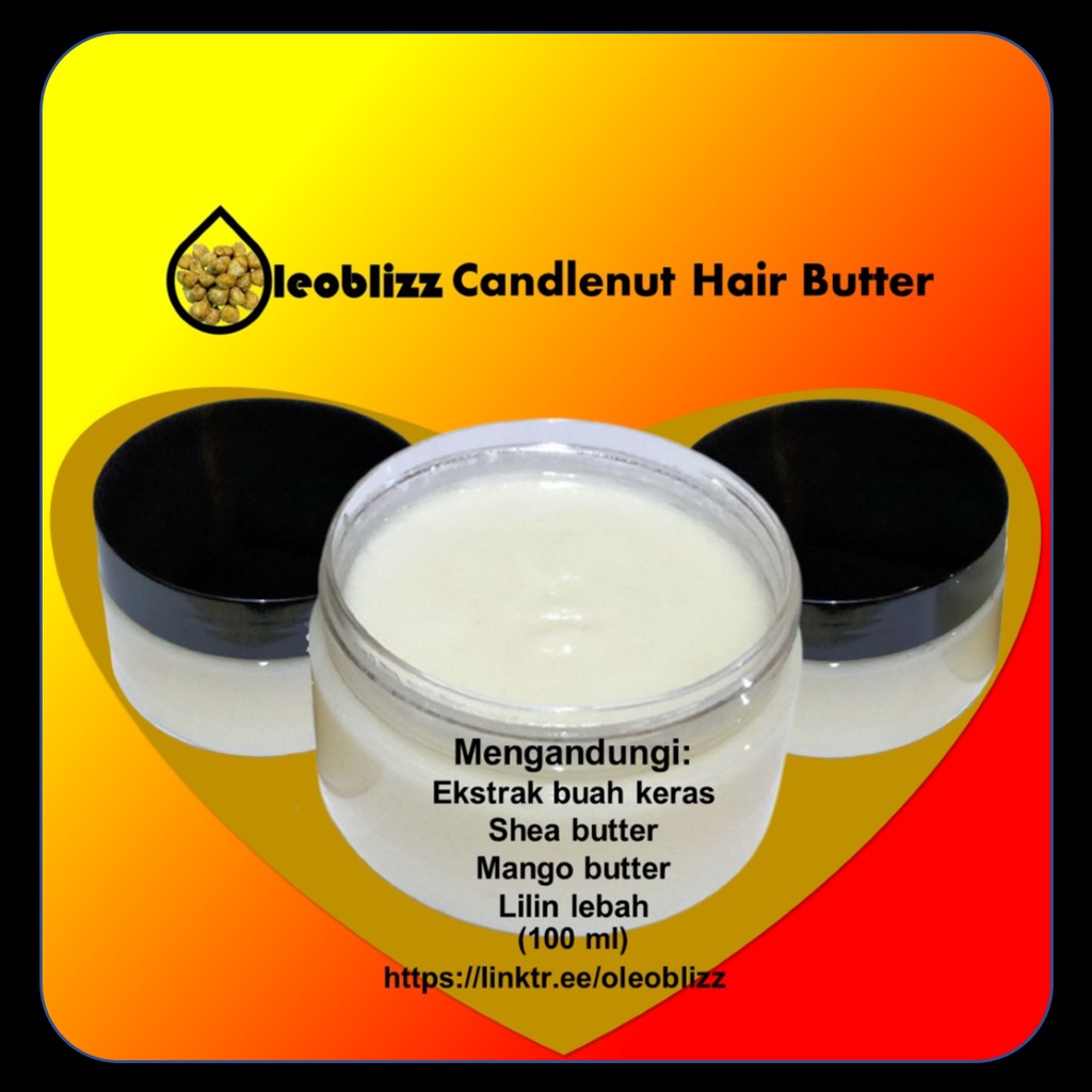 Oleoblizz Candlenut Hair Cream,100ml, enriched with candlenut oil