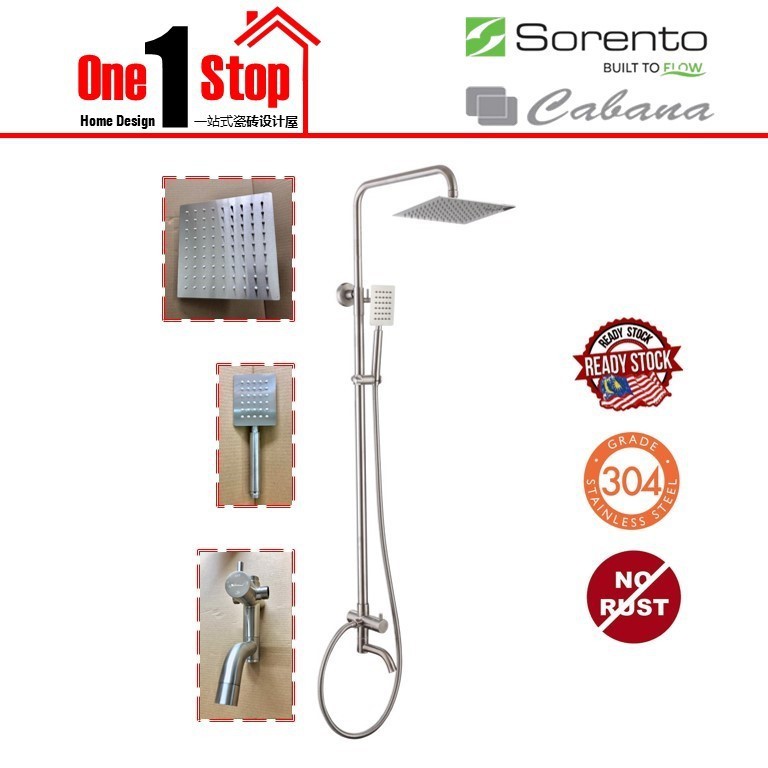 🔥CABANA🔥 SUS304 STAINLESS STEEL 3 WAY SHOWER POST MATTE / SHOWER SET