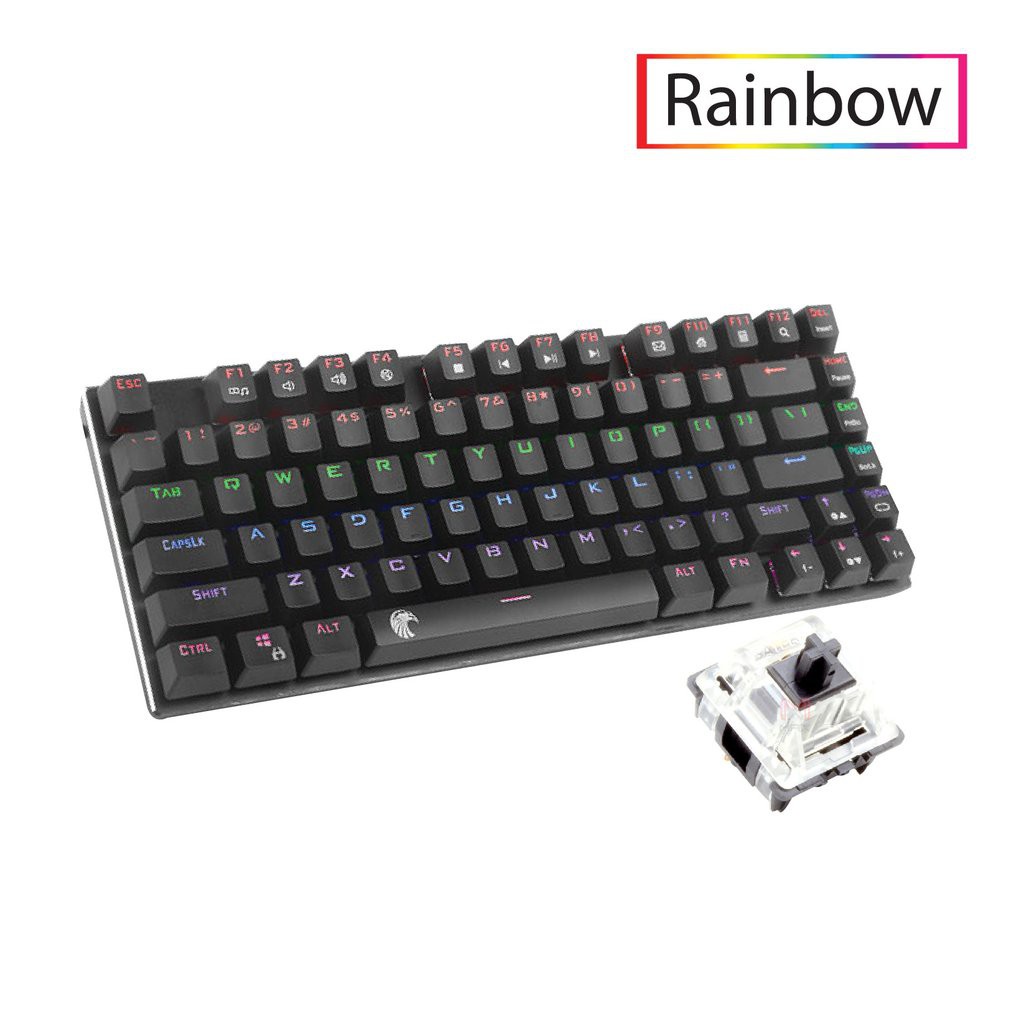 E Element Z88 81 Keys Black Base Black Switch Rainbow LED Mechanical
