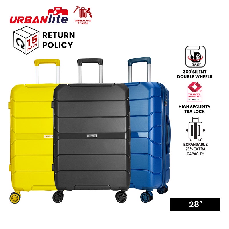URBANlite Edge (28") Polypropylene [PP] Hard Case TSA Lock Expandable 8Wheels Spinner Luggage