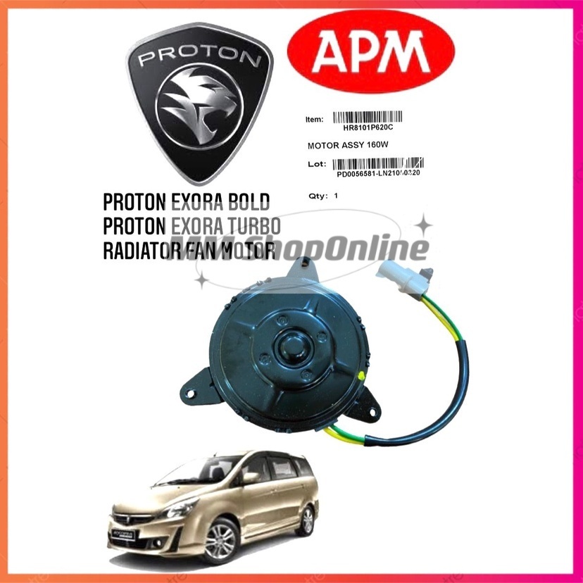 PROTON EXORA BOLD TURBO TYPE AIRCOND RADIATOR COOLING FAN MOTOR APM