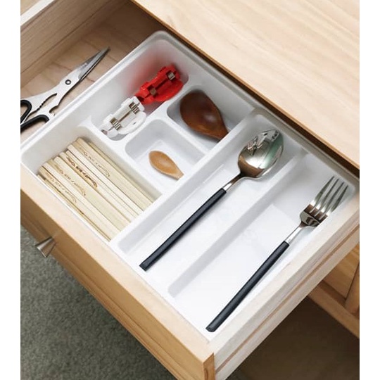 (RANDOM COLOR) 2 Layer Spoon And Fork Tray 24*31*6.5cm Utensil Cutlery
