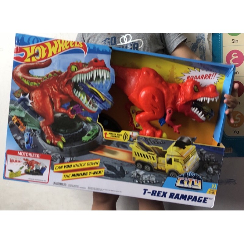 Hot Wheels TRex Rampage Play Set Toys for Boys Shopee Malaysia