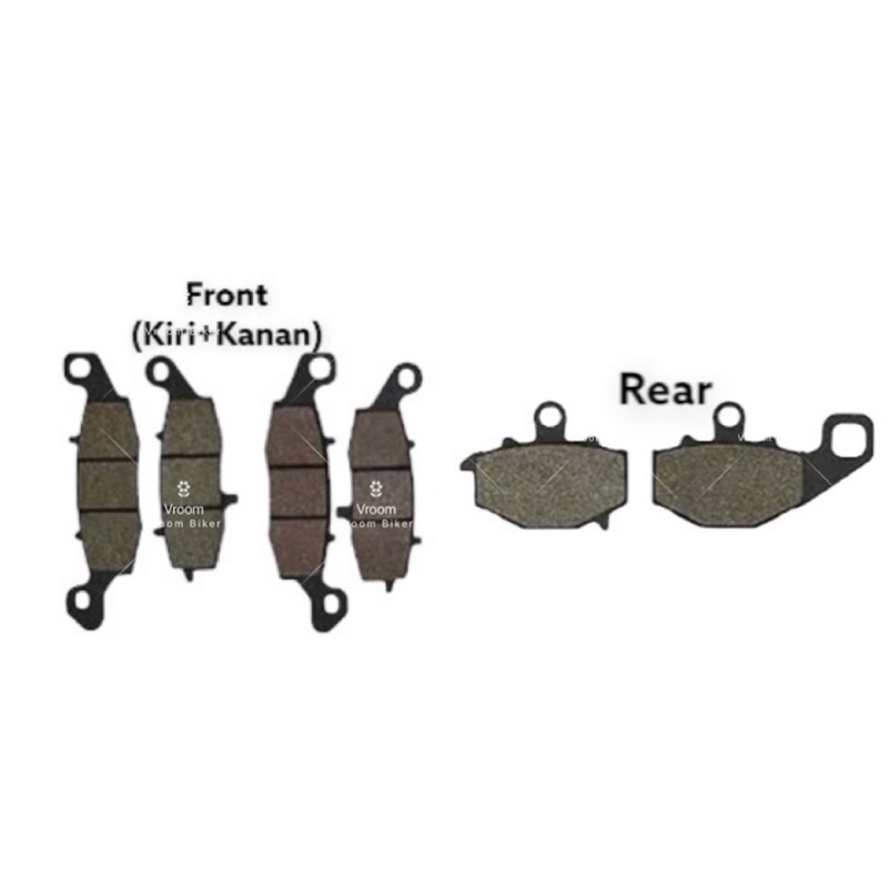 Kawasaki ER6N Er6F Versy650 Disc Brake Pad Set (Front/Rear) Shopee Malaysia