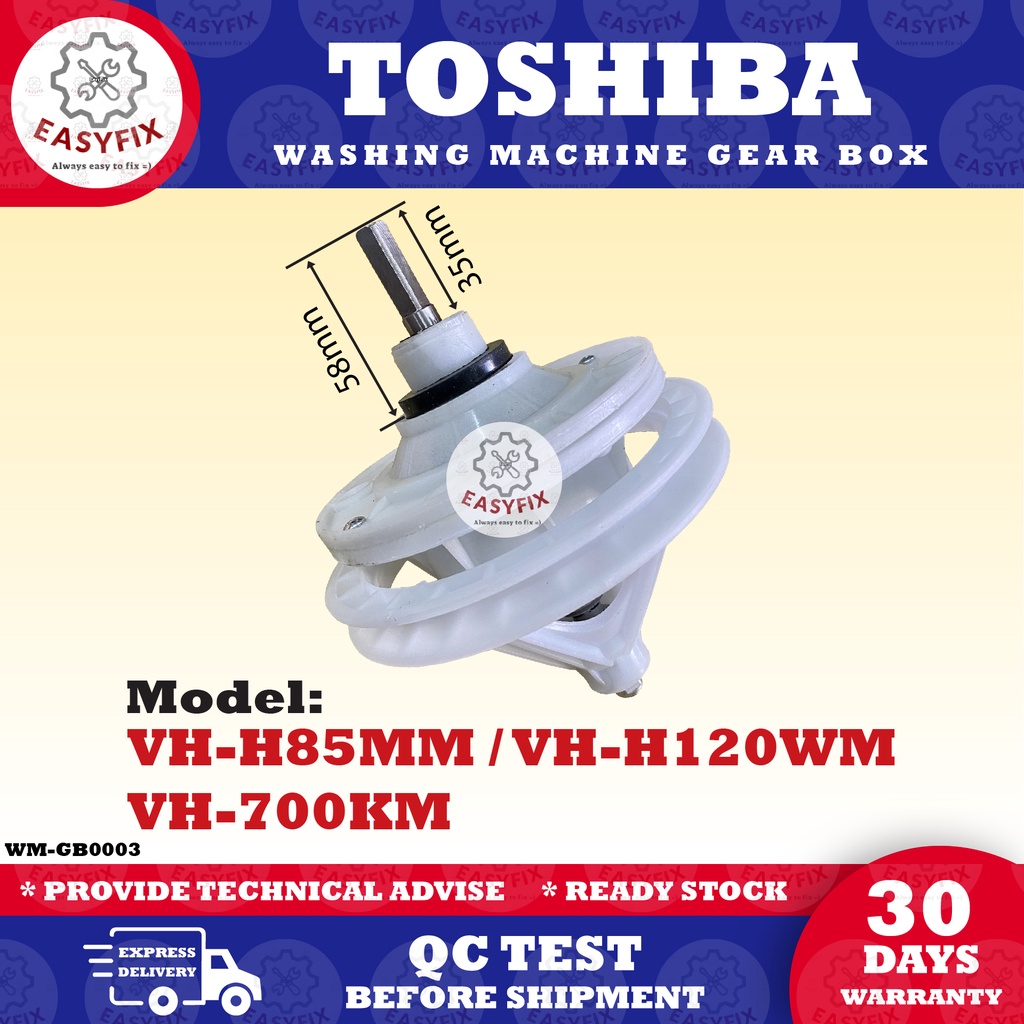 VHH85MM / VHH120WM / VH700KM TOSHIBA WASHING MACHINE SEMUAUTO